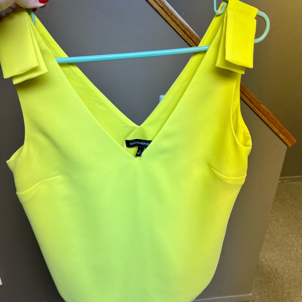 Bright yellow tank
